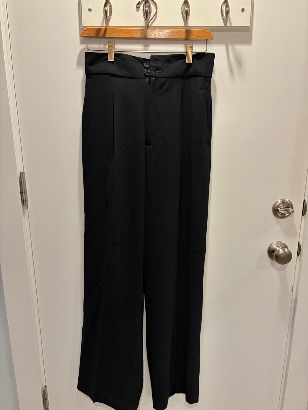 Zara Black High-Waist Wide-Leg Women's Pants